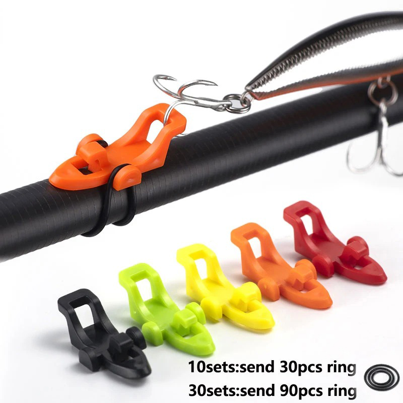 Fishing Lure Jig - 1-10pcs Fishing Rod Pole Hook Keeper