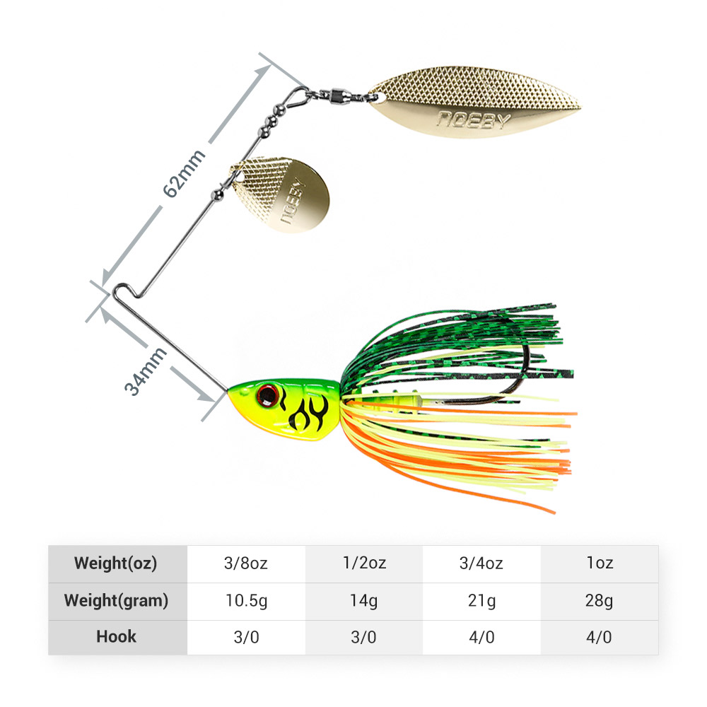 Noeby Spinnerbait 10.5g 14g 21 - Fishing Lure Blade Bait review and price