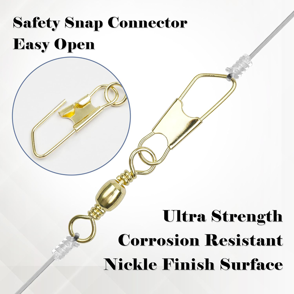 50Pcs Gold Fishing Barrel Swiv - Fishing Lure Accessories review and price