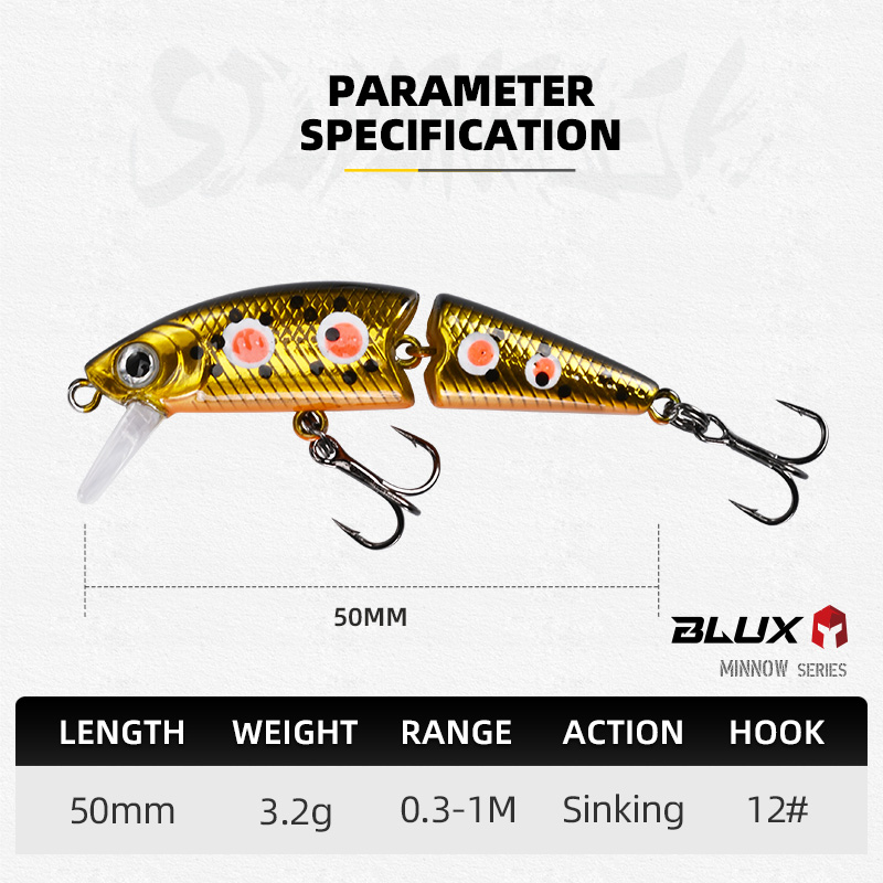 BLUX DR. Minnow Joint 50S Swim - Fishing Lure Spoon review and price