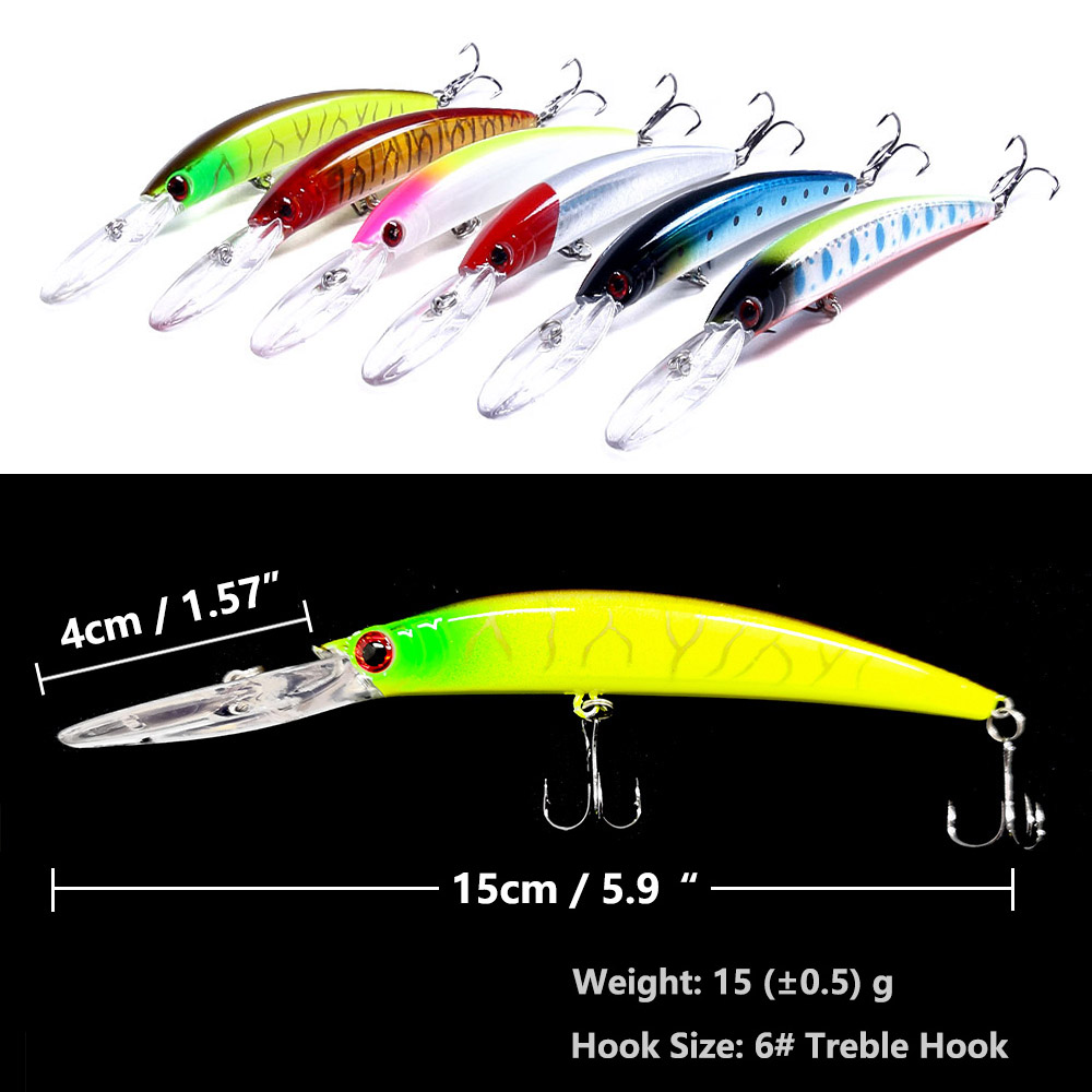 1PCS 15cm 15g  Deep Diving Jer - Fishing Lure Jerkbait review and price