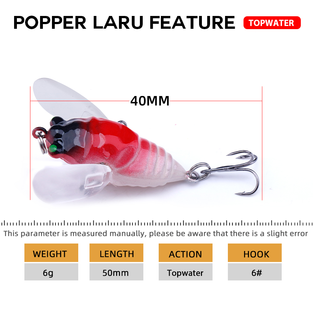 Agoie 6.5g 5cm Topwater Popper - Fishing Lure Popper review and price