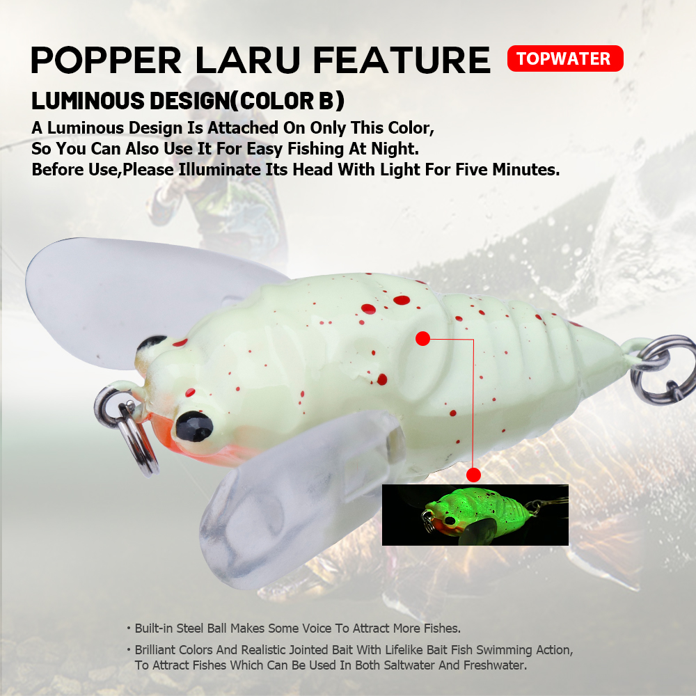 Agoie 6.5g 5cm Topwater Popper - Fishing Lure Popper review and price