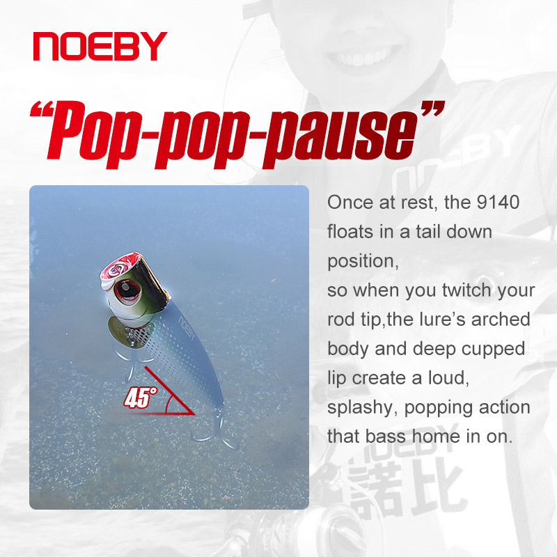 Noeby 105mm 24g Topwater Poppe - Fishing Lure Popper review and price