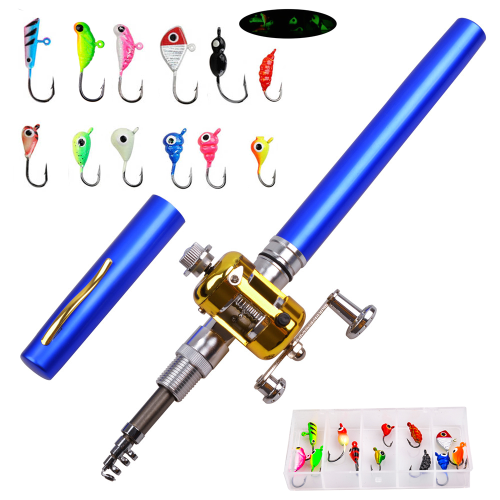 Mini ice fishing rod Combo wit - Fishing Lure Jig review and price