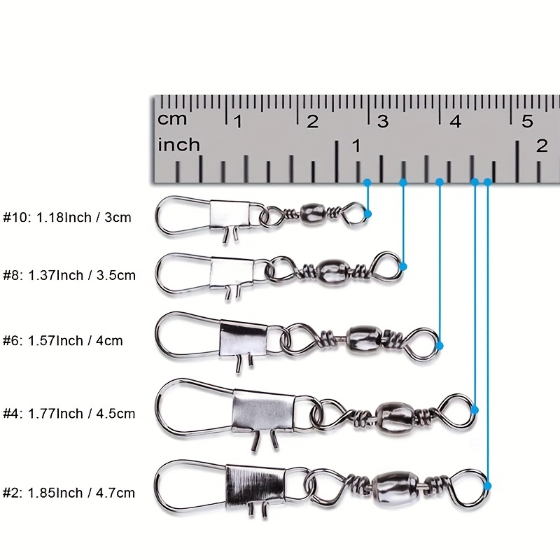 50/200pcs Barrel Snap Swivel F - Fishing Lure Accessories review and price